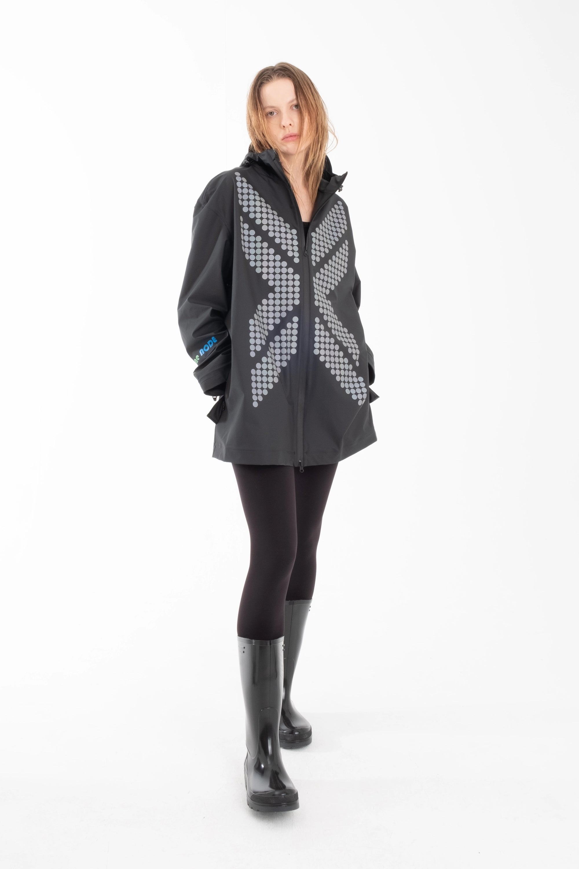 One NODE Storm Jacket X Black for women – a Scandinavian-designed waterproof and windproof jacket, lightweight and built for performance in all-weather conditions.