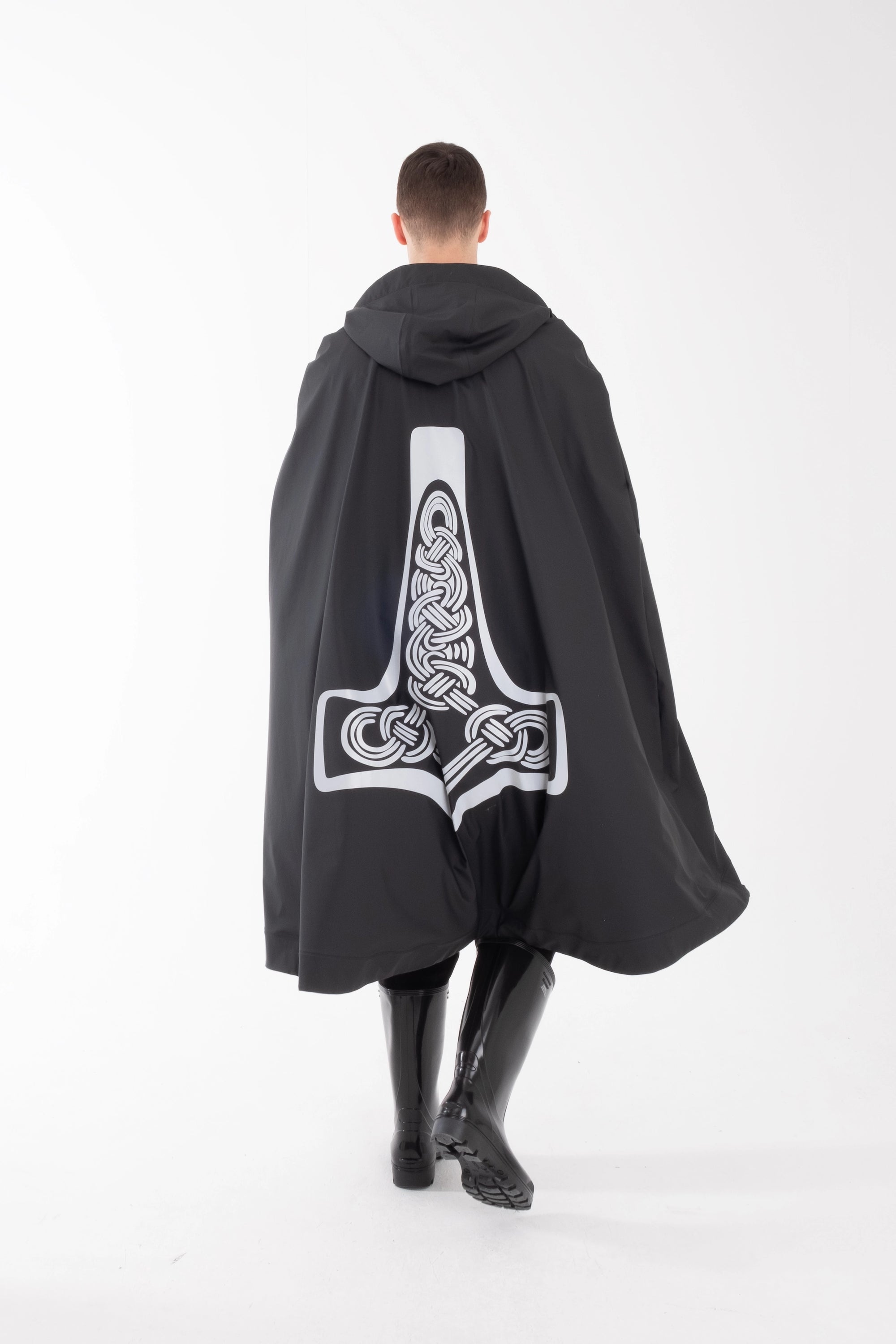 One Node X Sagastad Regencape Reflex Schwarz Damen