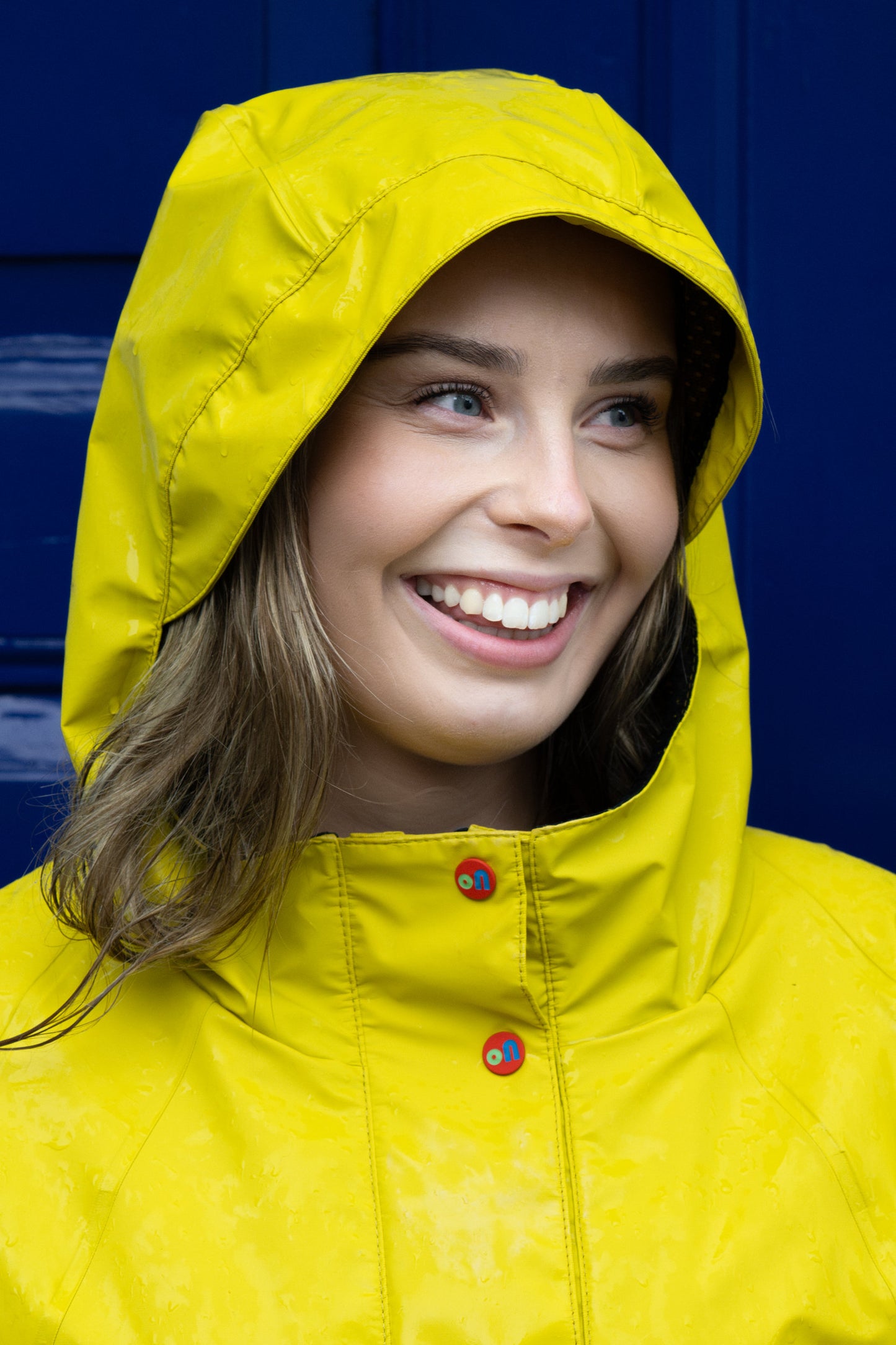 CLASSY LIGHTWEIGHT LONG RAIN COAT SAFFRON