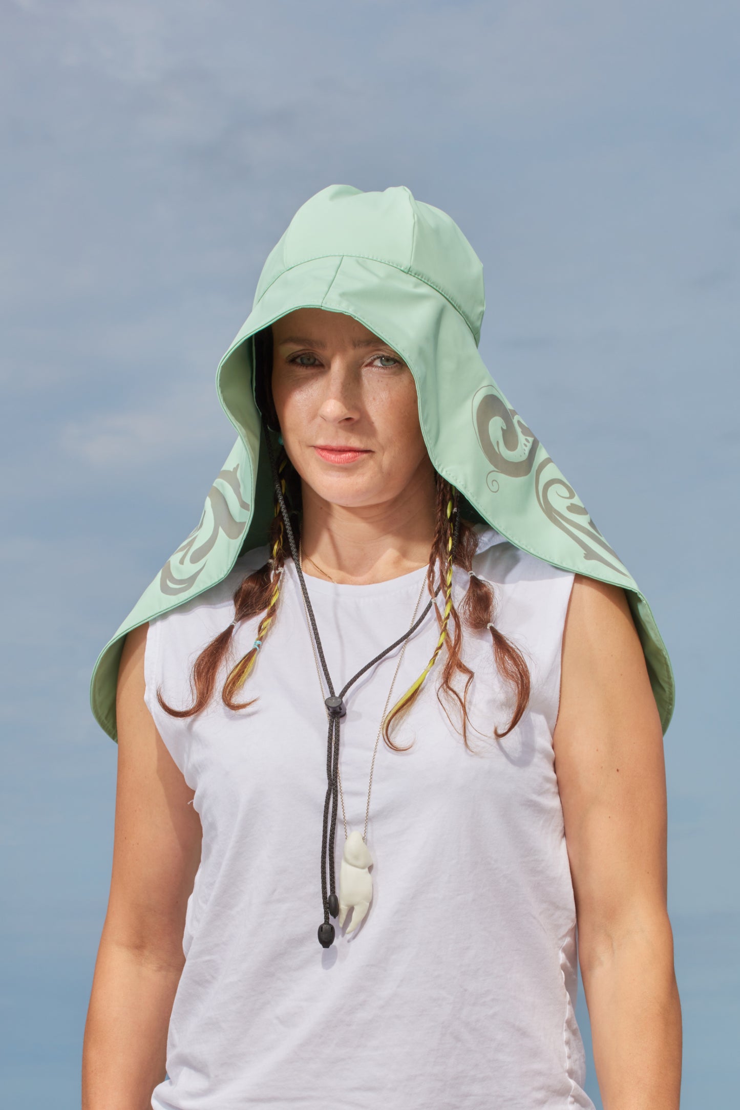 ROSEMALING REFLEX RAIN HAT PASTEL MINT