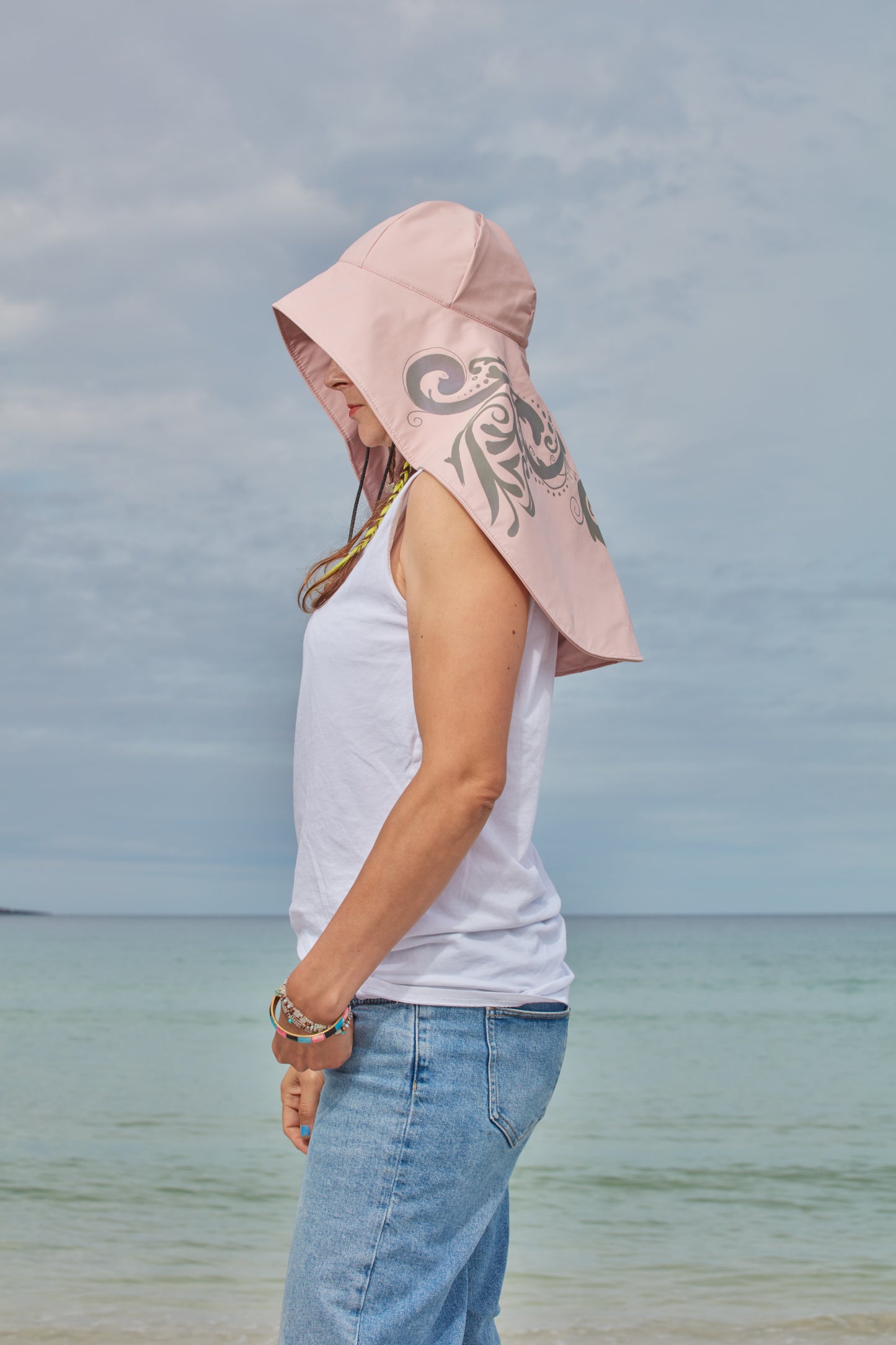 ROSEMALING REFLEX RAIN HAT PASTEL PINK