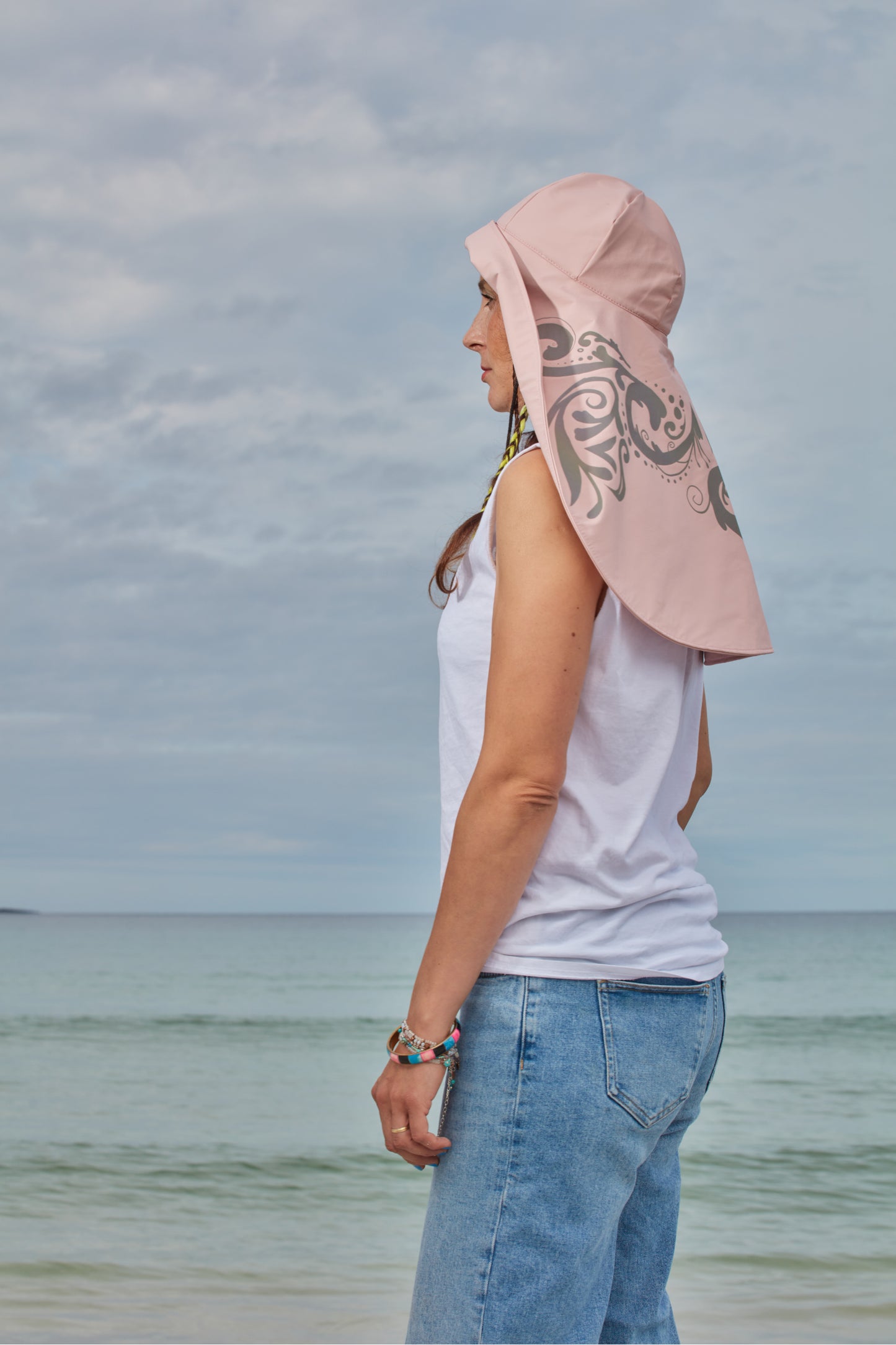 ROSEMALING REFLEX RAIN HAT PASTEL PINK